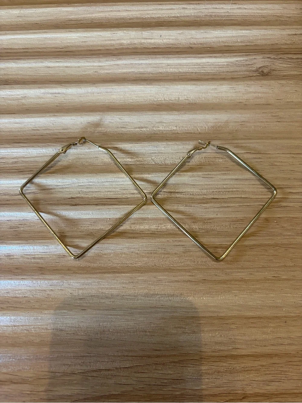 Geometric Square Hoop Earrings - Picture 1 of 2